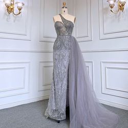 Style -1 Purple Size 12 Side slit Dress on Queenly