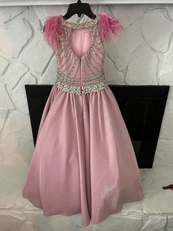 Little Rosie Pageant Pink Size 6 Free Shipping Cupcake Prom Ball gown on Queenly