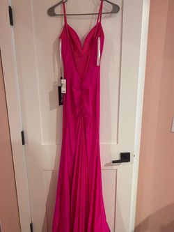 Sherri Hill Hot Pink Size 0 Floor Length Mermaid Dress on Queenly