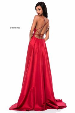Sherri Hill Red Size 0 Pockets Floor Length Side Slit A-line Dress on Queenly