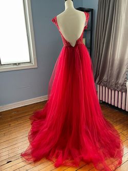 Red Size 2 Mermaid Dress on Queenly