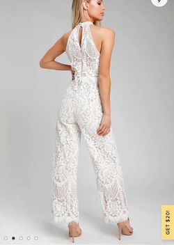 Lulus White Size 0 Summer 50 Off Jumpsuit Dress on Queenly