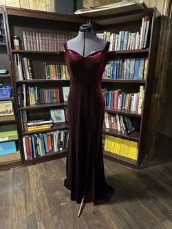 Teezeme Red Size 6 70 Off Floor Length Side slit Dress on Queenly