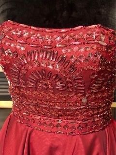 Sherri Hill Red Size 4 Floor Length Military A-line Dress on Queenly