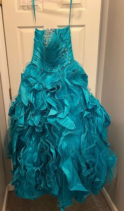 MoriLee Blue Size 2 Free Shipping Floor Length 50 Off Mermaid Dress on Queenly