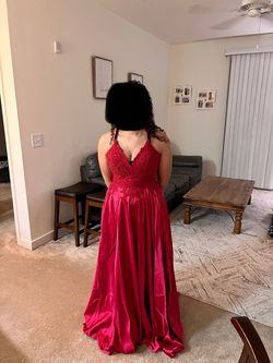 Faviana Red Size 8 Prom Corset A-line Dress on Queenly