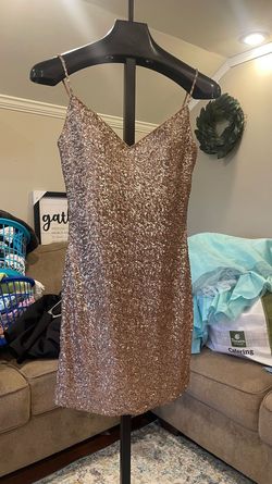 La Femme Gold Size 8 70 Off 50 Off A-line Dress on Queenly