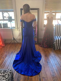 Sherri Hill Blue Size 2 Black Tie 50 Off Side slit Dress on Queenly