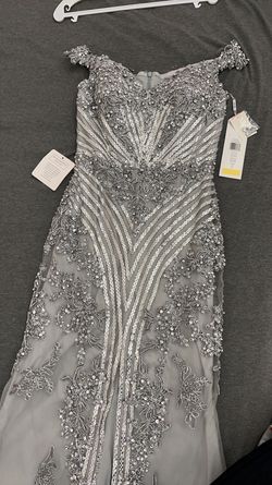 Silver Size 6 Straight Dress on Queenly