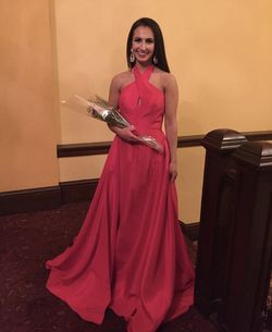 Rachel Allan Red Size 0 Floor Length Short Height Prom Ball gown on Queenly
