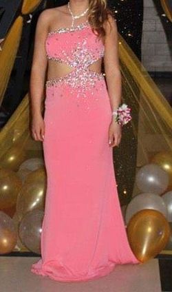 Tony Bowls Pink Size 6 Floor Length Black Tie Straight Dress on Queenly
