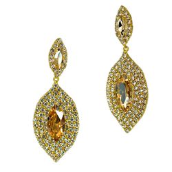 Queenly Gold Tall Height Earrings Dress on Queenly