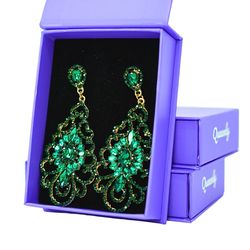 Queenly Green Tall Height 70 Off Earrings Dress on Queenly