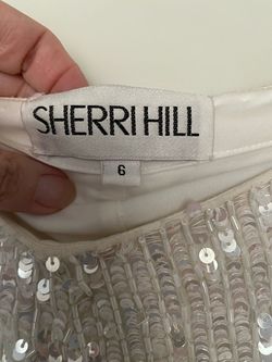 Sherri Hill White Size 6 Bridal Shower Floor Length Jumpsuit Dress on Queenly