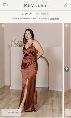 Style Rory  Revelry Nude Size 8 Prom Bridesmaid 50 Off Side slit Dress on Queenly