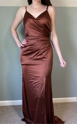 Style Rory  Revelry Nude Size 8 Prom Bridesmaid 50 Off Side slit Dress on Queenly
