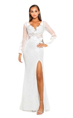 Style  PS1979 Portia and Scarlett White Size 4 Straight Dress on Queenly