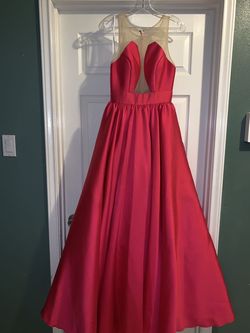 Jovani Hot Pink Size 2 Appearance Sheer Barbiecore Prom A-line Dress on Queenly