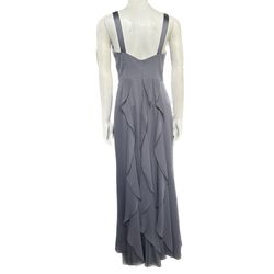 Vera Wang Gray Size 2 Belt Silk Floor Length Straight Dress on Queenly