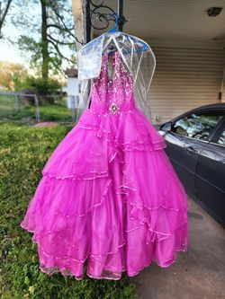 Perfect Angel Pink Size 12 Floor Length Ball gown on Queenly
