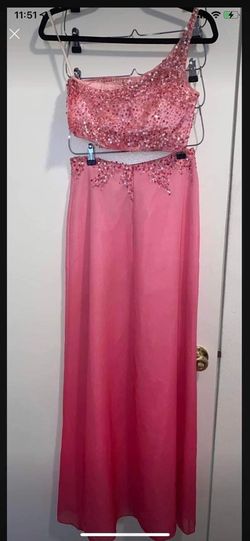 Alyce Designs Pink Size 2 Floor Length Black Tie Straight Dress on Queenly
