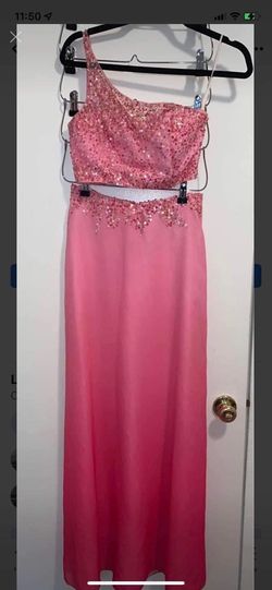 Alyce Designs Pink Size 2 Floor Length Black Tie Straight Dress on Queenly