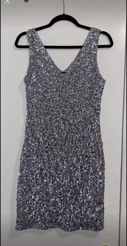 Pretty Guide Silver Size 8 Euphoria Midi Shiny Homecoming Cocktail Dress on Queenly
