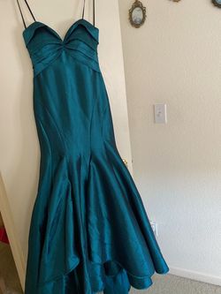 Mac Duggal Blue Size 8 Black Tie Ball gown on Queenly