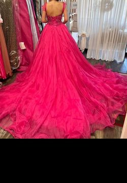 Sherri Hill Pink Size 4 Floor Length 50 Off Custom Train Dress on Queenly
