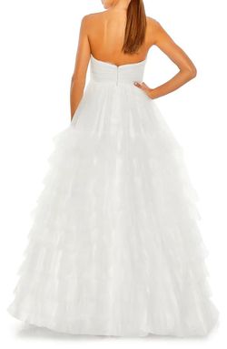 Mac Duggal White Size 8 Floor Length Cotillion Sweetheart Ball gown on Queenly