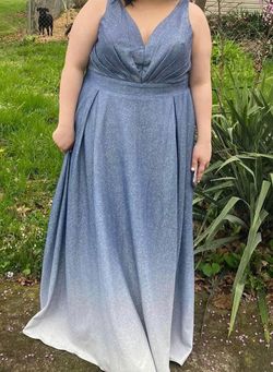Blue Size 28 Ball gown on Queenly