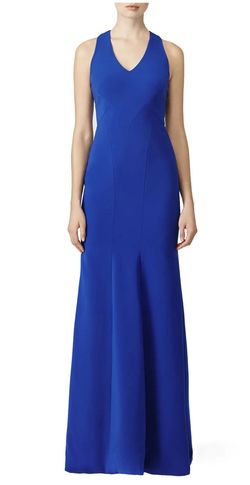 Theia Blue Size 4 Free Shipping Military Ball Mermaid Dress on Queenly