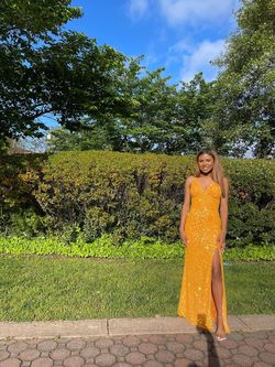 Aleta Orange Size 0 Straight Dress on Queenly