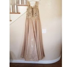 Style Gold Sweetheart Neckline Beaded Floral Filigree Ball Gown Bicici & Coty Gold Size 8 Floor Length Sweetheart Ball gown on Queenly