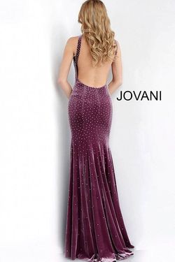 Style 63935 Jovani  Purple Size 2 Flare 70 Off Floor Length Side slit Dress on Queenly