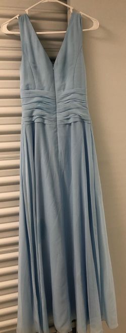 Azazie Blue Size 0 Floor Length Mermaid Dress on Queenly