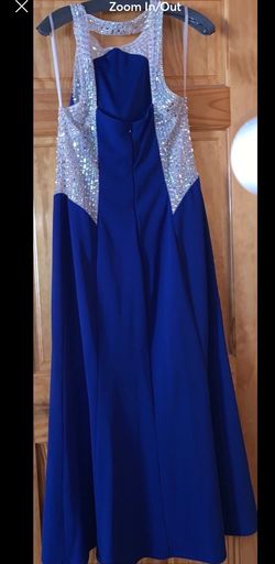 Decode Blue Size 16 Floor Length Straight Dress on Queenly