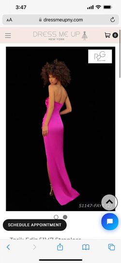 Tarik Ediz Pink Size 0 Medium Height Prom Black Tie Floor Length Straight Dress on Queenly