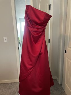 David's Bridal Red Size 10 Military Straight Dress on Queenly
