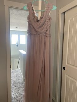 Davids Bridal  Nude Size 10 Summer Side slit Dress on Queenly