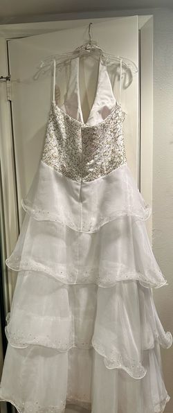 Lenovia White Size 14 Floor Length Tall Height Bridgerton 50 Off A-line Dress on Queenly