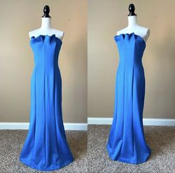 Black Halo Blue Size 12 Floor Length 50 Off Free Shipping Plus Size Mermaid Dress on Queenly