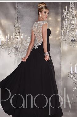 Style 14780 Panoply Black Size 10 Jersey Mermaid Train Dress on Queenly