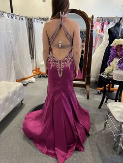 Jovani Purple Size 4 50 Off 70 Off Satin Mermaid Dress on Queenly