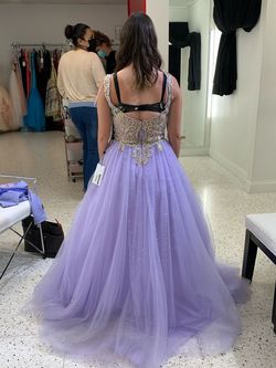 Jovani Purple Size 6 Prom Bridgerton Quinceanera Tulle Ball gown on Queenly