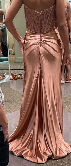 Sherri Hill Nude Size 00 Prom Floor Length Side slit Dress on Queenly