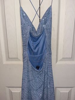 Windsor Blue Size 0 Midi Pageant Cocktail Dress on Queenly