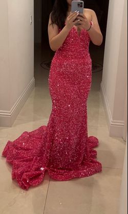 Jovani Pink Size 2 Prom Train Mermaid Dress on Queenly