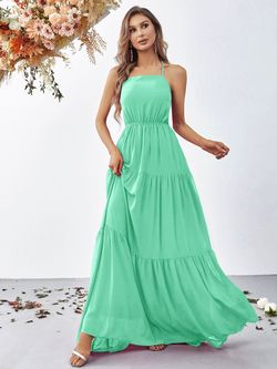 Style FSWD0925 Faeriesty Green Size 0 Corset Polyester Tulle Jersey Floor Length Straight Dress on Queenly
