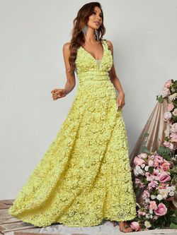 Style FSWD0842 Faeriesty Yellow Size 16 Fswd0842 Floor Length Straight Dress on Queenly